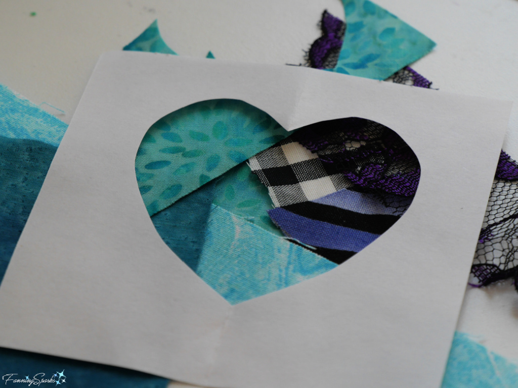 Modified Heart Focal Point for My Heart Textile Collage   @FanningSparks