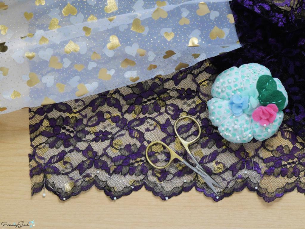 Trimming Sheer for My Heart Textile Collage   @FanningSparks