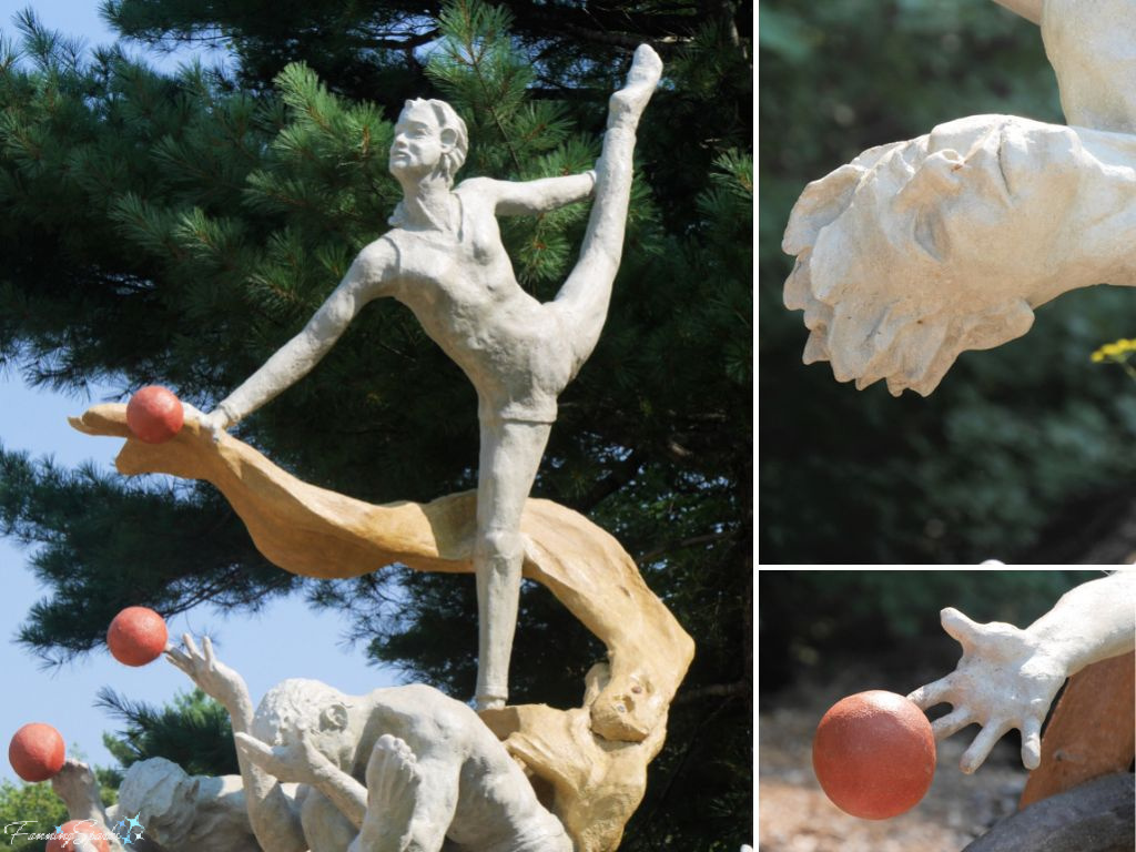 Tumblers and Jugglers Sculpture Details by Ivan Higgins in Sculpture Garden Liverpool NS   @FanningSparks