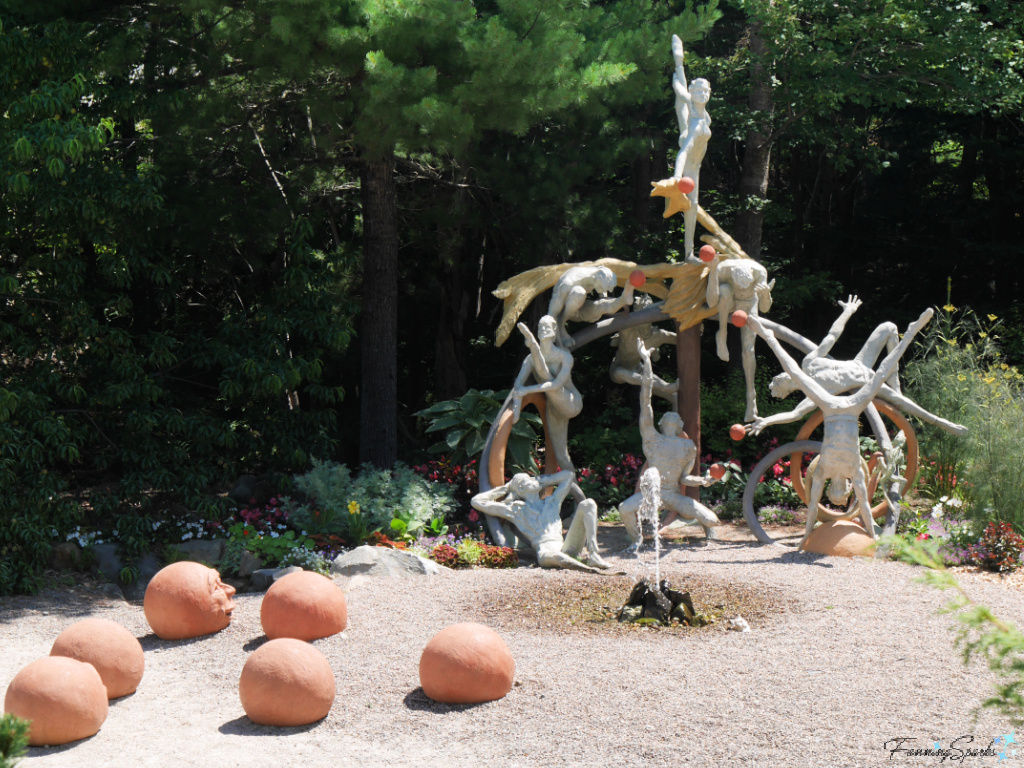 Tumblers and Jugglers Sculpture by Ivan Higgins in Sculpture Garden Liverpool NS   @FanningSparks