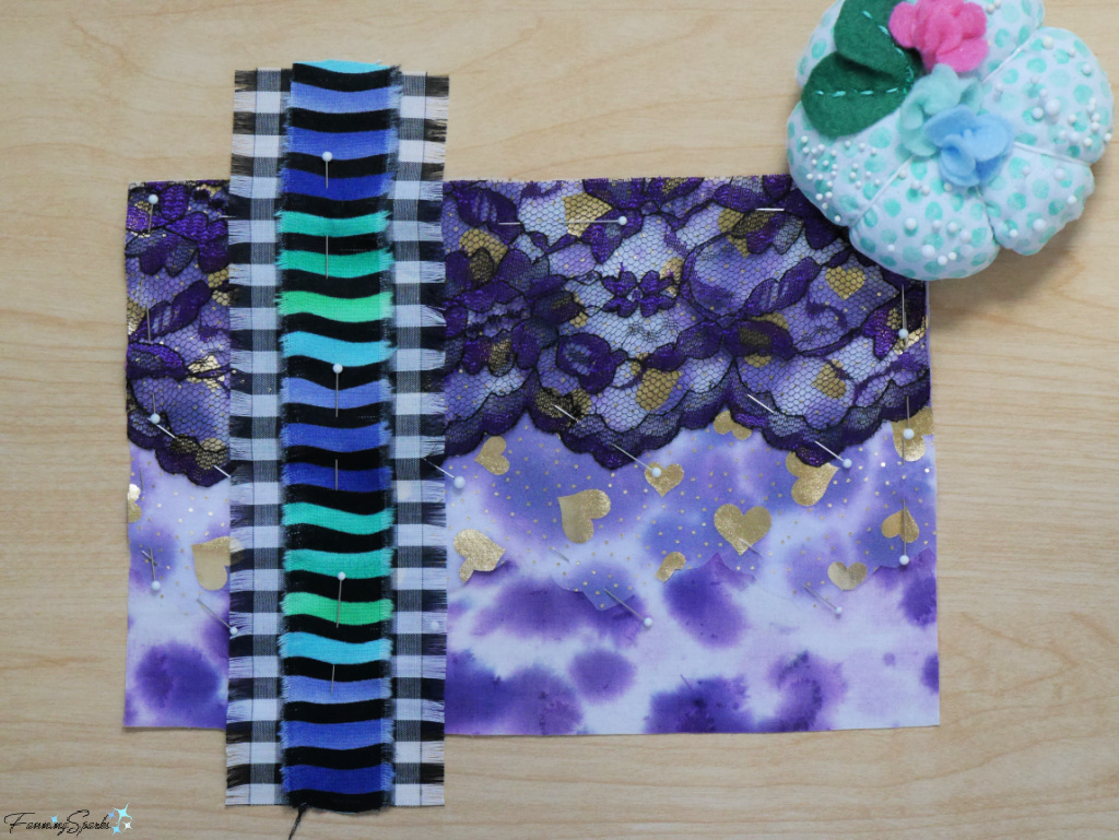 Vertical Stripe Options for My Heart Textile Collage   @FanningSparks