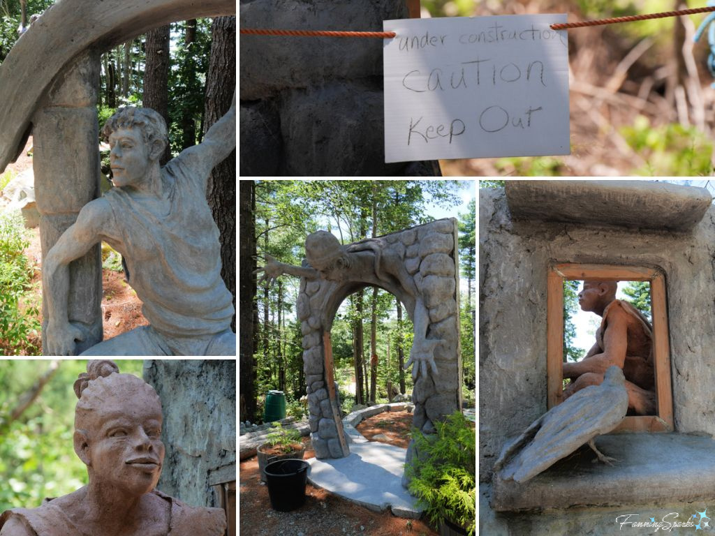 Work Under Construction by Ivan Higgins in Sculpture Garden Liverpool NS   @FanningSparks