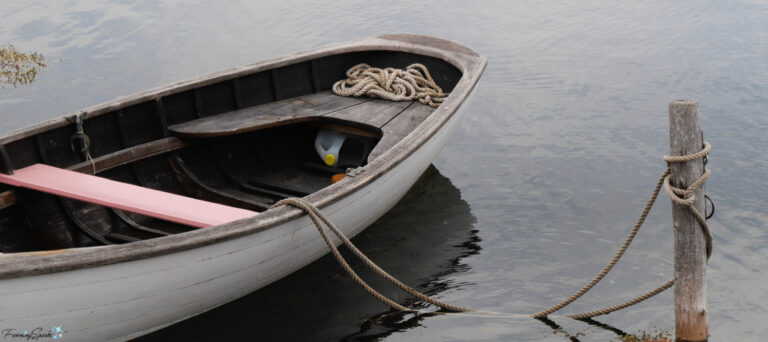 Dory Tied to Post in Blue Rocks Nova Scotia @FanningSparks