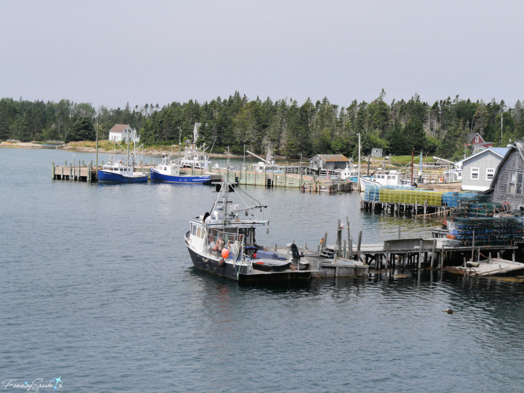Fishing Boats and Wharves on Bush Island Nova Scotia @FanningSparks