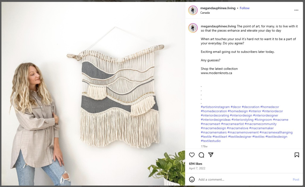 Megan Dauphinee Living - from Instagram