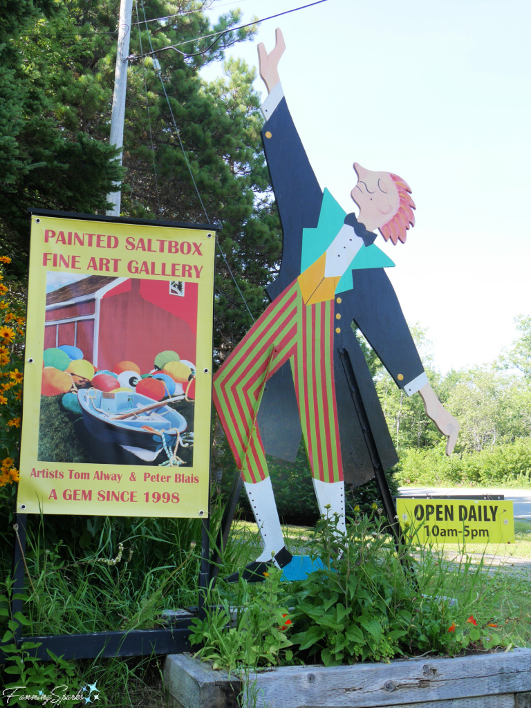 Welcome Sign at Maritime Painted Saltbox in Petite Riviere NS   @FanningSparks
