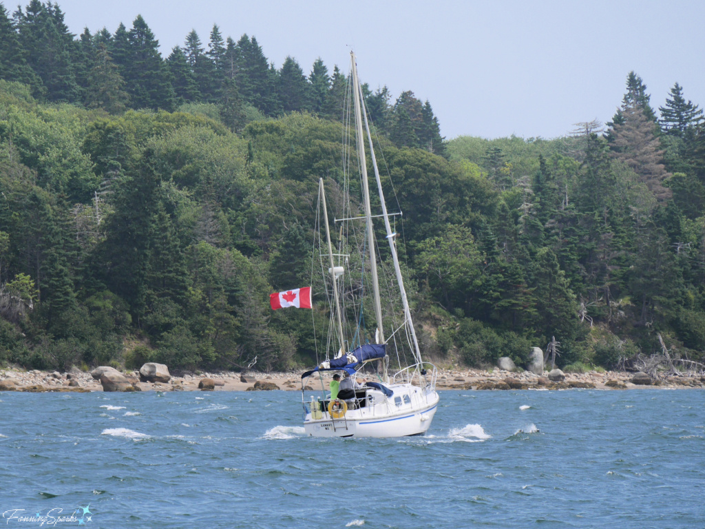 Canada Ensign on Sailboat in LaHave Nova Scotia   @FanningSparks