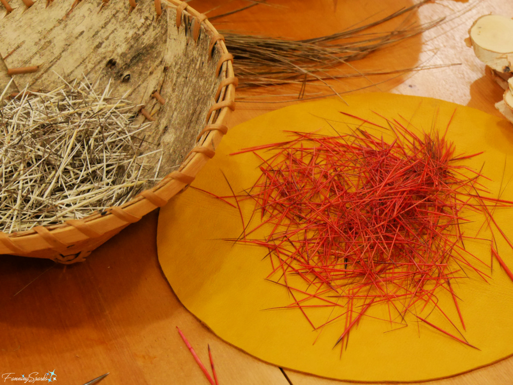 Cheryl Simon Porcupine Quills at Sherbrooke Village NS   @FanningSparks