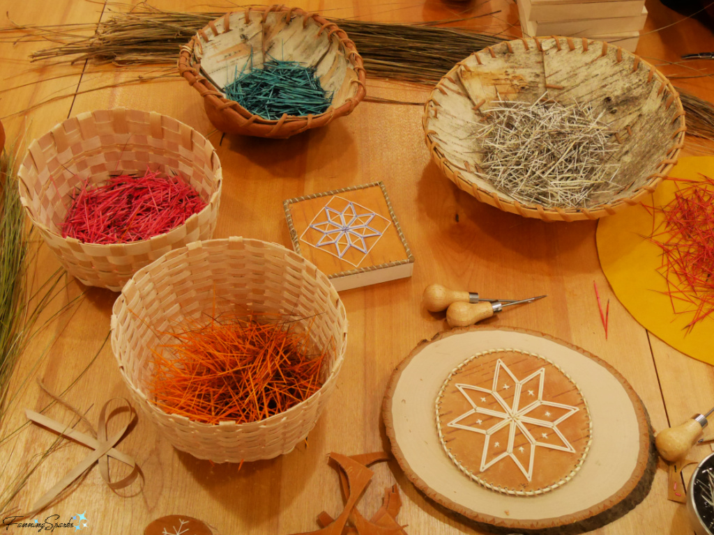 Cheryl Simon Quillwork Demonstration at Sherbrooke Village NS   @FanningSparks