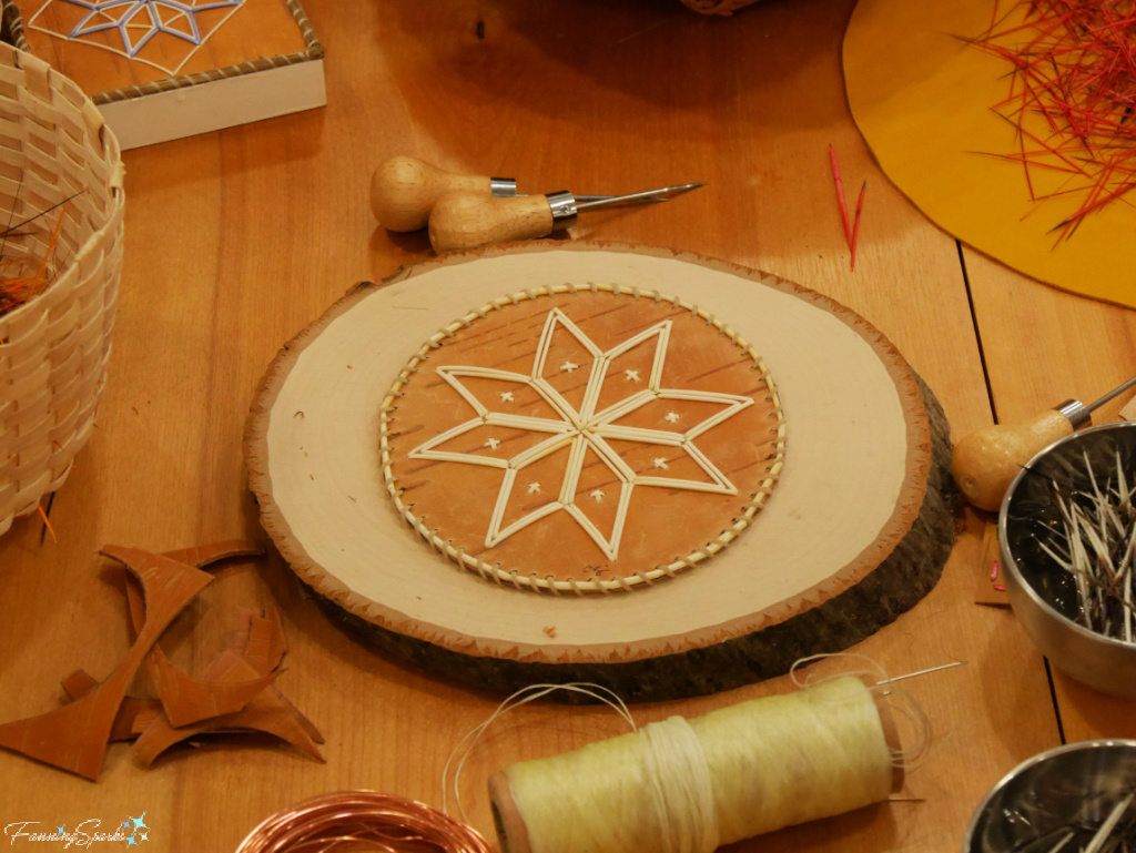 Cheryl Simon Star Quillwork Design at Sherbrooke Village NS   @FanningSparks