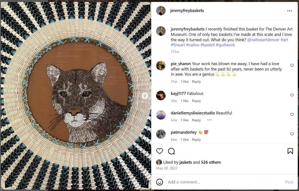 Jeremy Frey Baskets Quilled Work - from Instagram