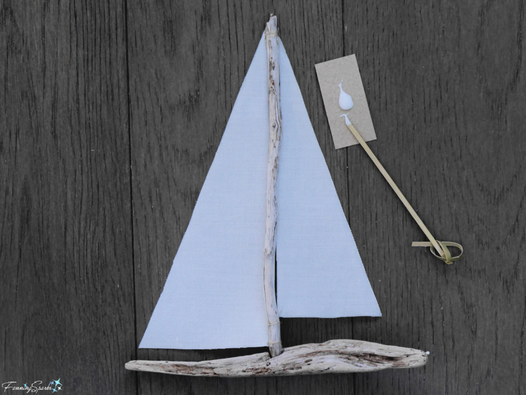 Locking in Thread Wraps on My Signal Flag Driftwood Sailboat   @FanningSparks