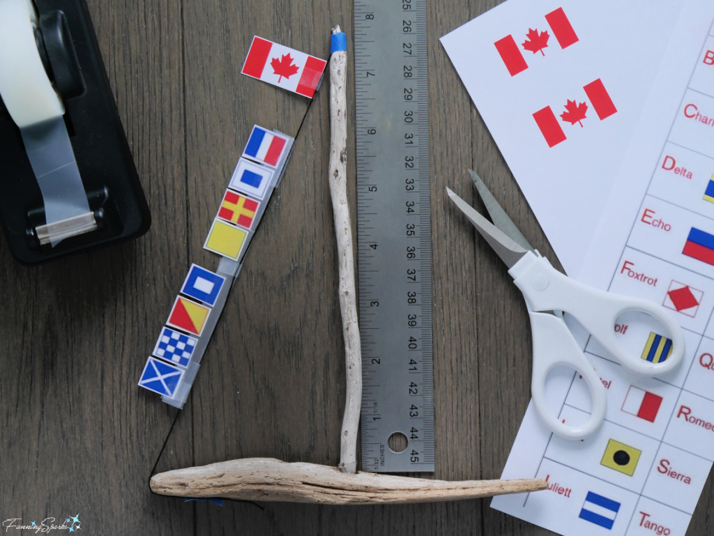 Mocking Up Flags for My Signal Flag Driftwood Sailboat   @FanningSparks