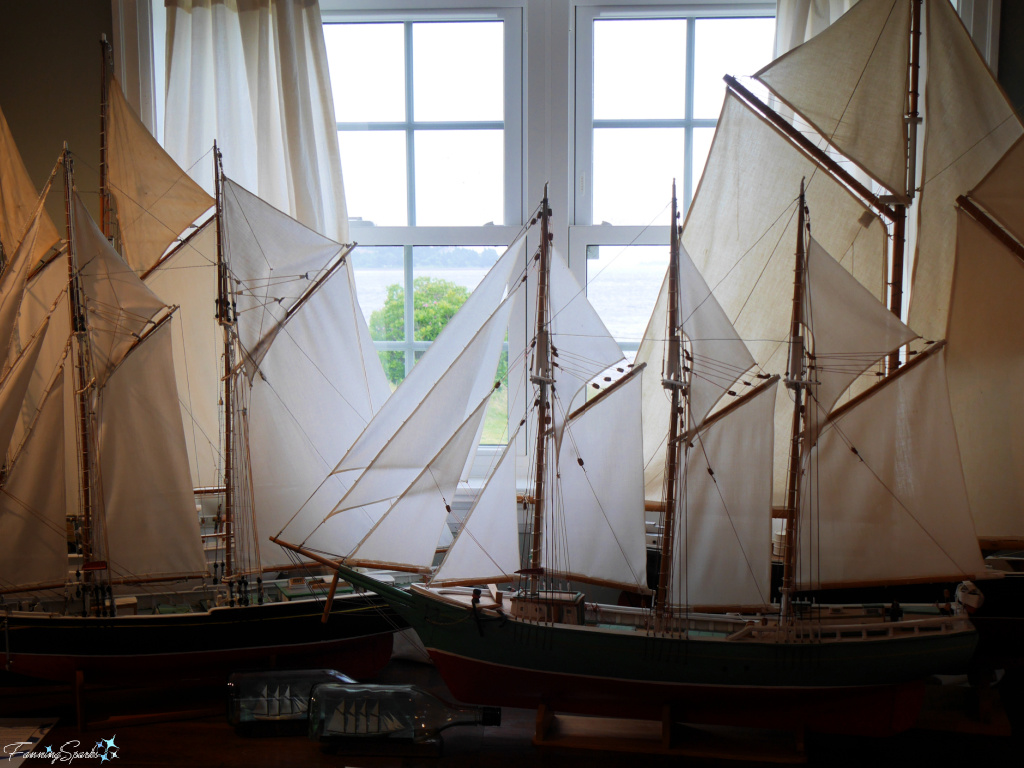 Model Sailboats in Fort Point Museum in LaHave Nova Scotia   @FanningSparks