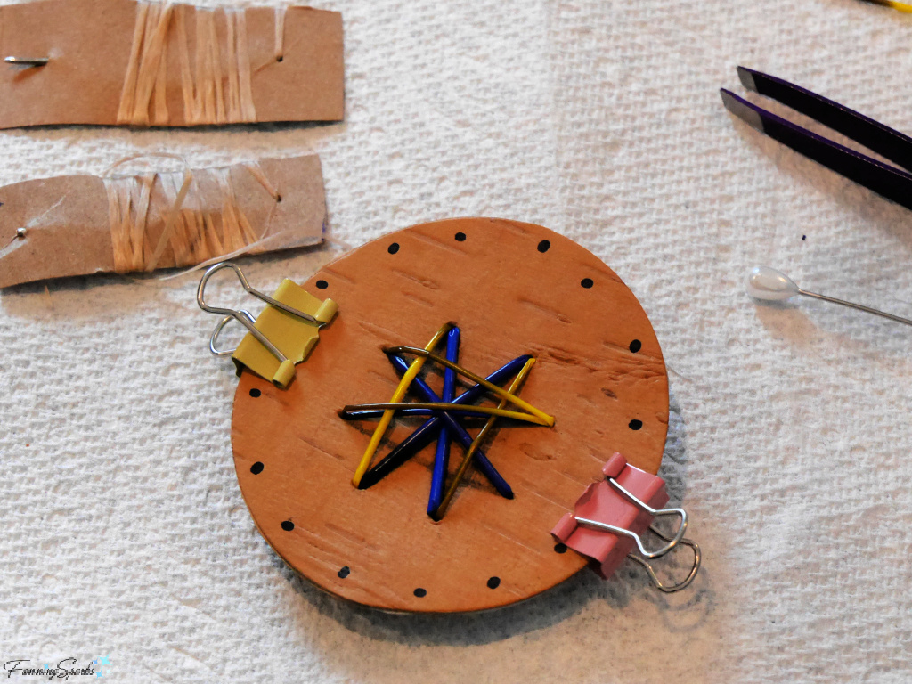 Porcupine Quill Stitches Nearly Complete on my Quill Medallion   @FanningSparks