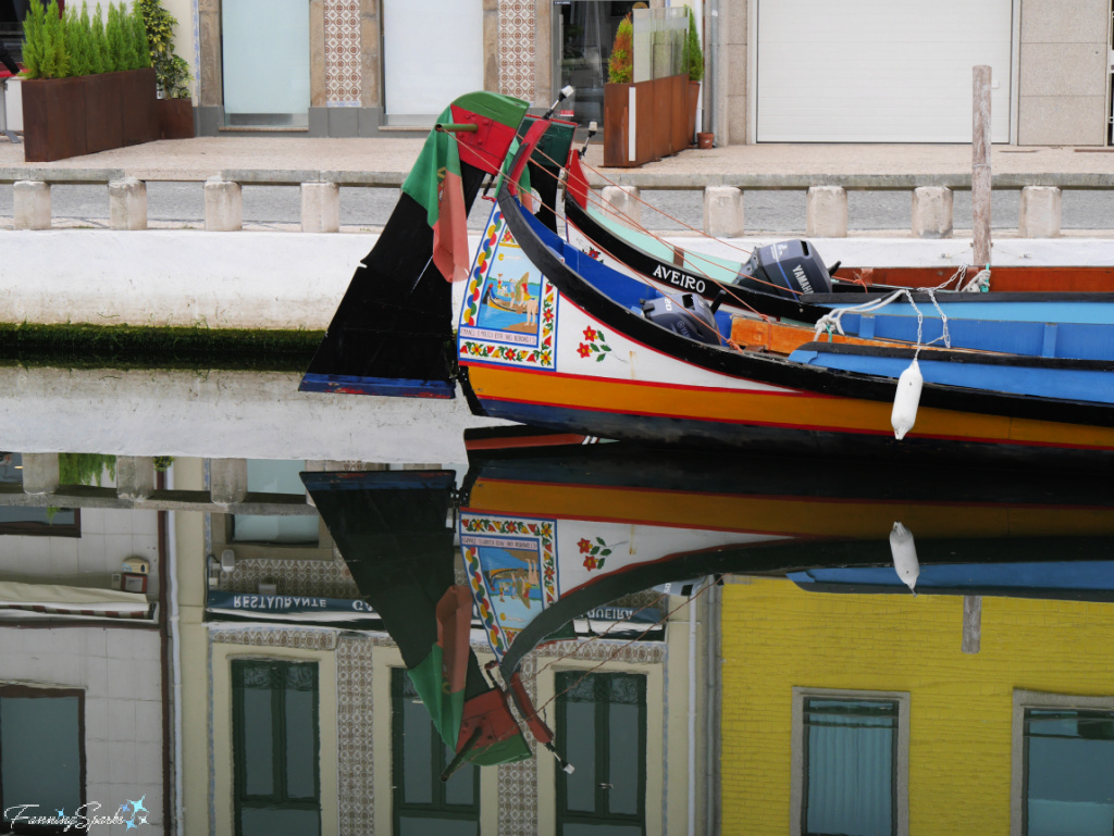 Portuguese Flag on Moliceiros in Aveiro Portugal   @FanningSparks