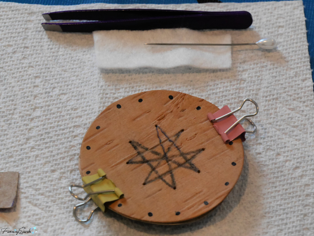 Preparing Birchbark Pattern for my Quill Medallion   @FanningSparks