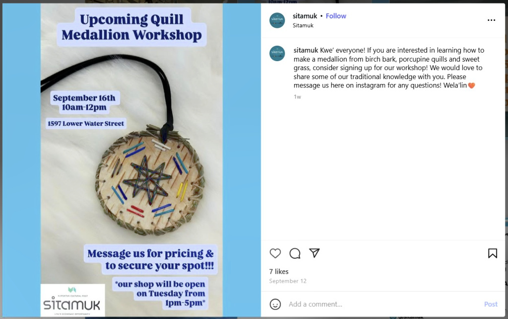 Upcoming Quill Medallion Workshop at Sitamuk – from Instagram