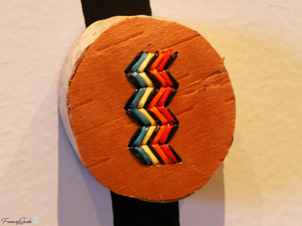 Sircle of Sisters Quilled Puck in Confluence Exhibition at Art Gallery of Nova Scotia   @FanningSparks