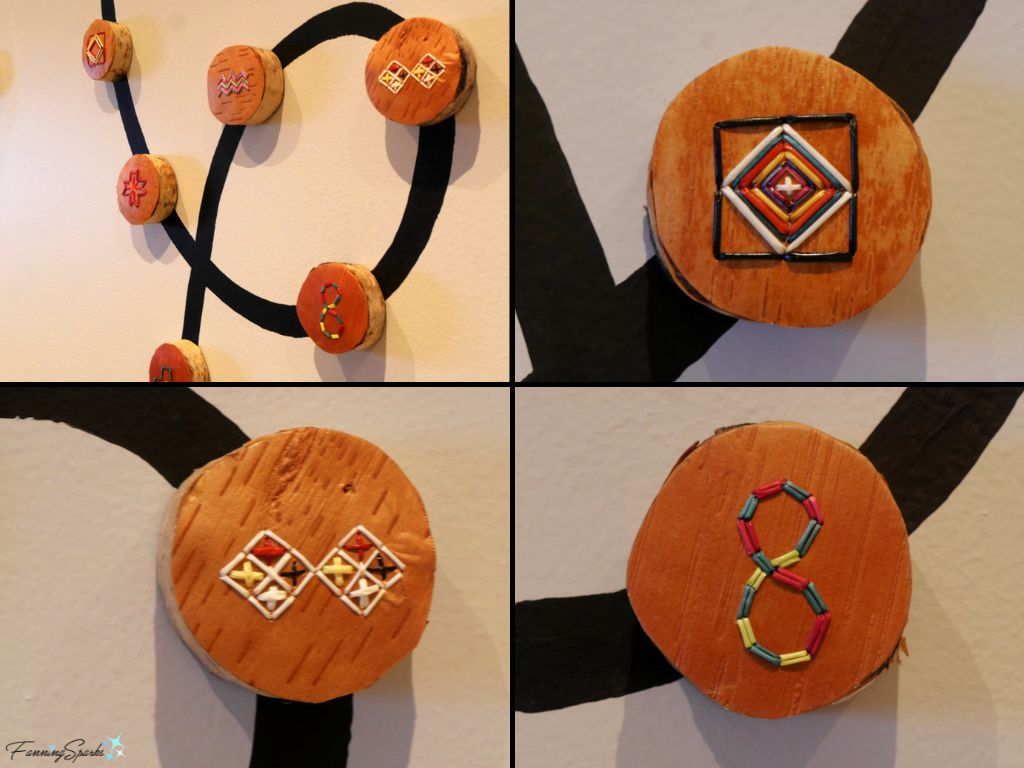 Sircle of Sisters Quillwork Details in Confluence Exhibition at Art Gallery of Nova Scotia   @FanningSparks