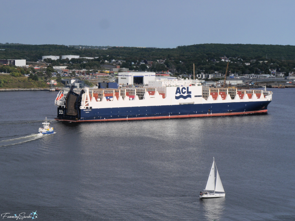 ACL Atlantic Sail Container Ship Leaves Halifax Harbour   @FanningSparks