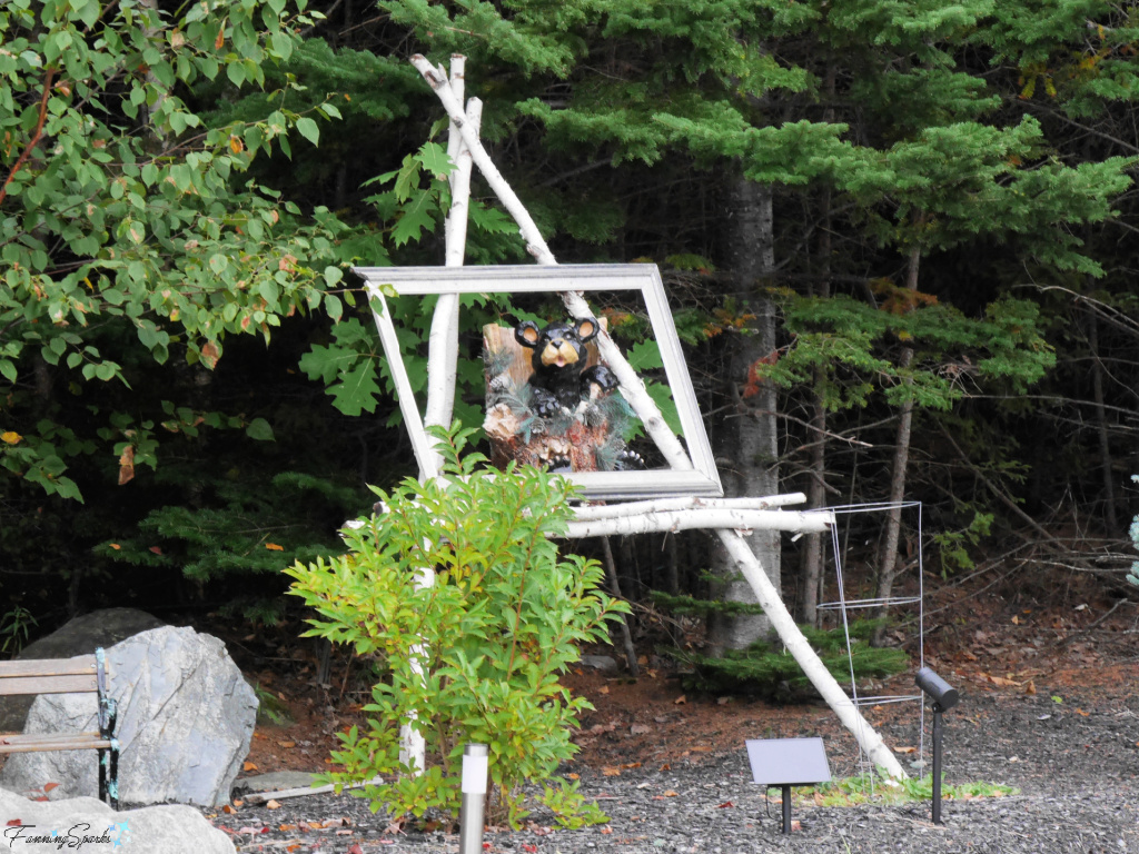 Birch Wood Easel with Framed Carving in Nova Scotia   @FanningSparks