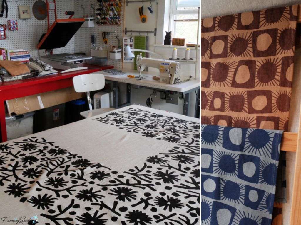 Block and Screen-Printed Textiles by Alissa Kloet of Keephouse    @FanningSparks
