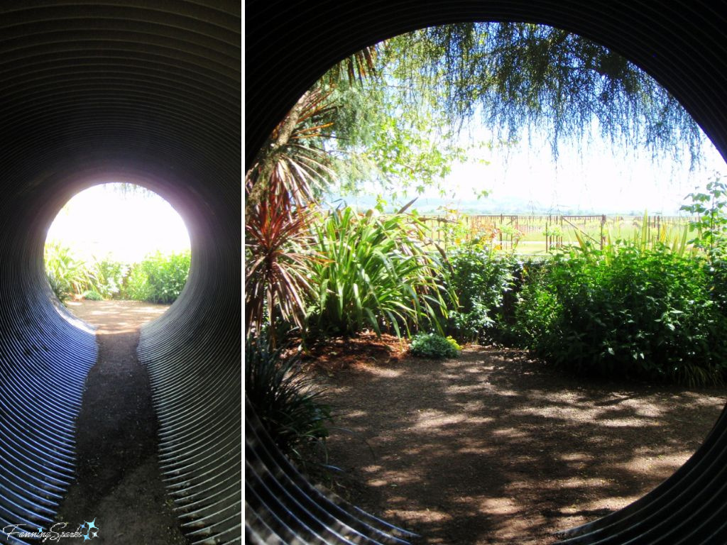 Cylindrical Tunnel in Art Installation on SculptureWALK in Sonoma California   @FanningSparks
