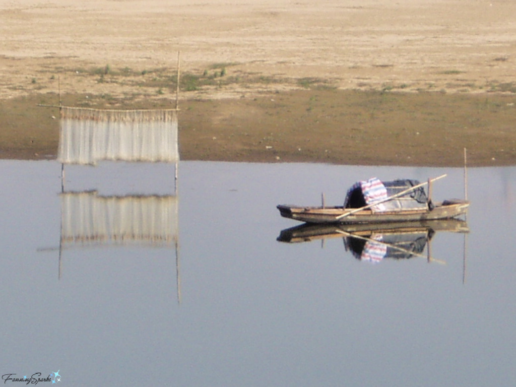 Fishing Nets Dry Beside Boat in Guangzhou China   @FanningSparks