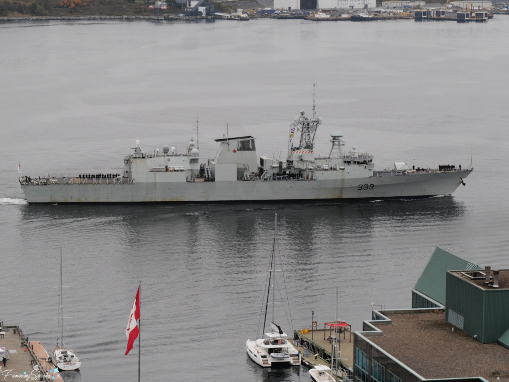 HMCS Charlottetown Sails Out of Halifax Harbour NS   @FanningSparks