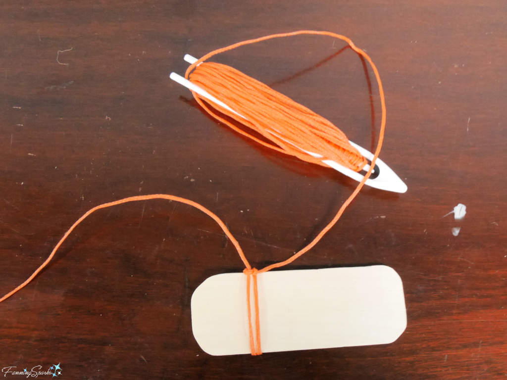 Starting My Net with Netting Needle and Mesh Gauge   @FanningSparks