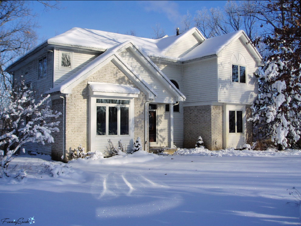 Snow-Covered House in White Lake Michigan   @FanningSparks