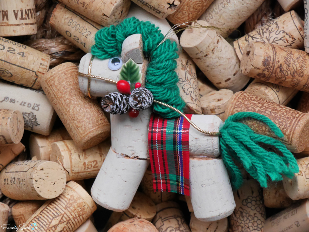 Cork Horse Ornament with Corks – Thrift Store Find   @FanningSparks
