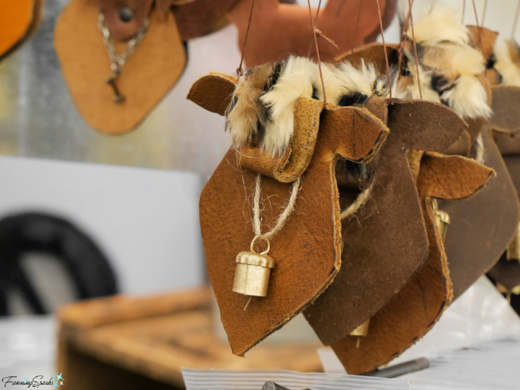 Leather Cow Ornament by Hyde Expressions at 2025 NS Art and Craft Sale   @FanningSparks