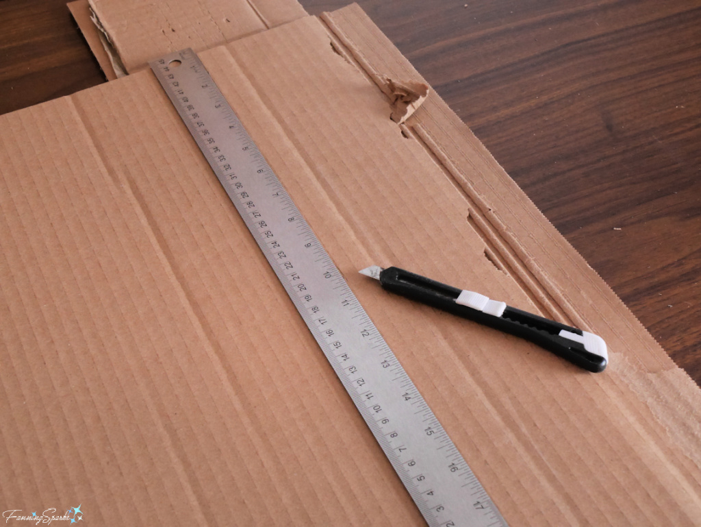 Cut Cardboard with Utility Knife   @FanningSparks