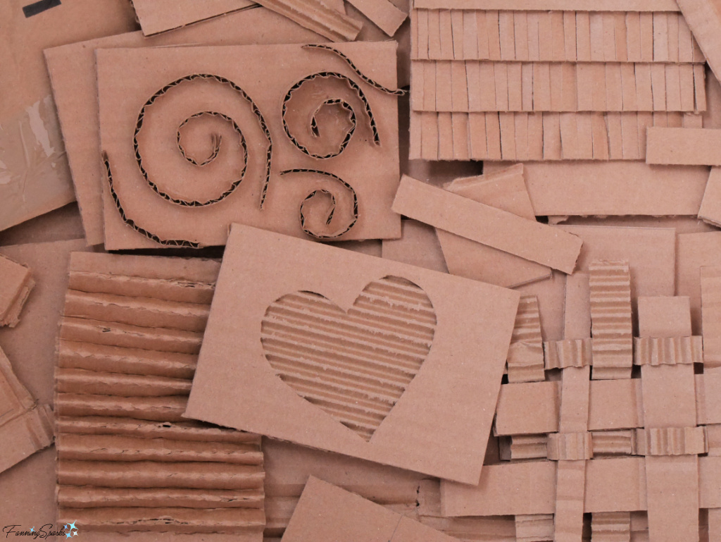 Experimenting With Decorative Cardboard Techniques   @FanningSparks