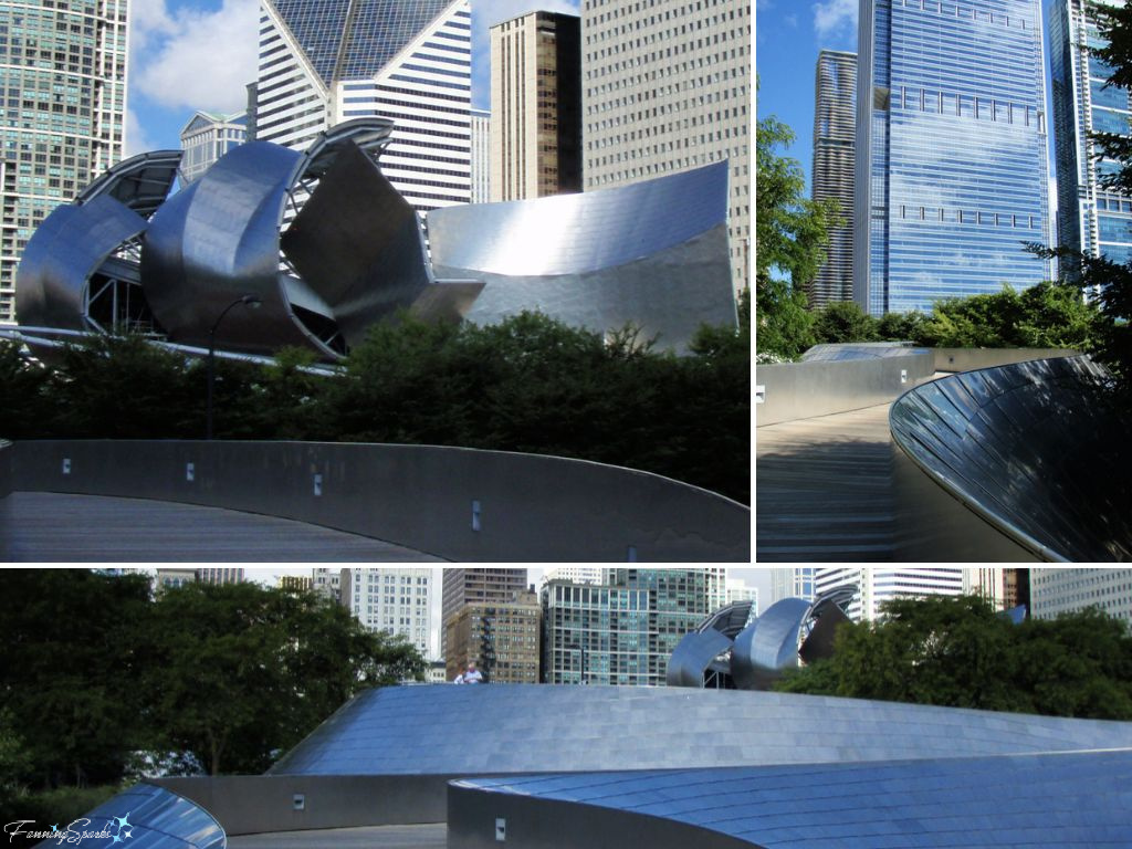 Jay Pritzker Pavilion and BP Pedestrian Bridge in Chicago by Frank Gehry   @FanningSparks