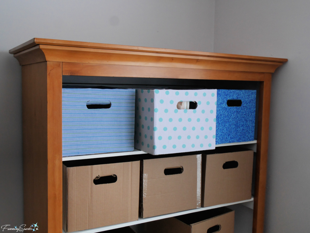 Storage Bins in Cabinet – Work in Progress @FanningSparks