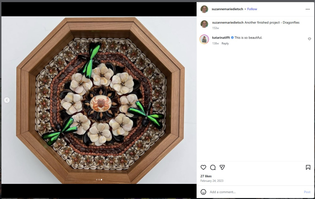 Dragonflies Sailors Valentine by Suzanne Marie Dietsch - from Insta