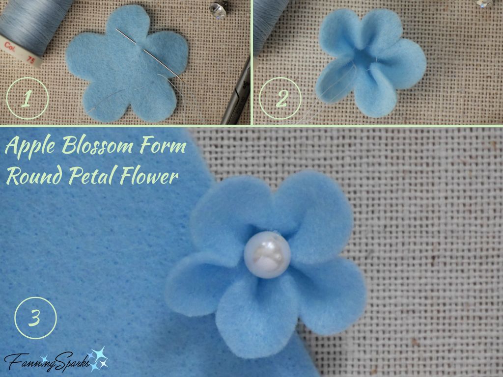 Steps to Make Apple Blossom Form Round Petal Flower   @FanningSparks