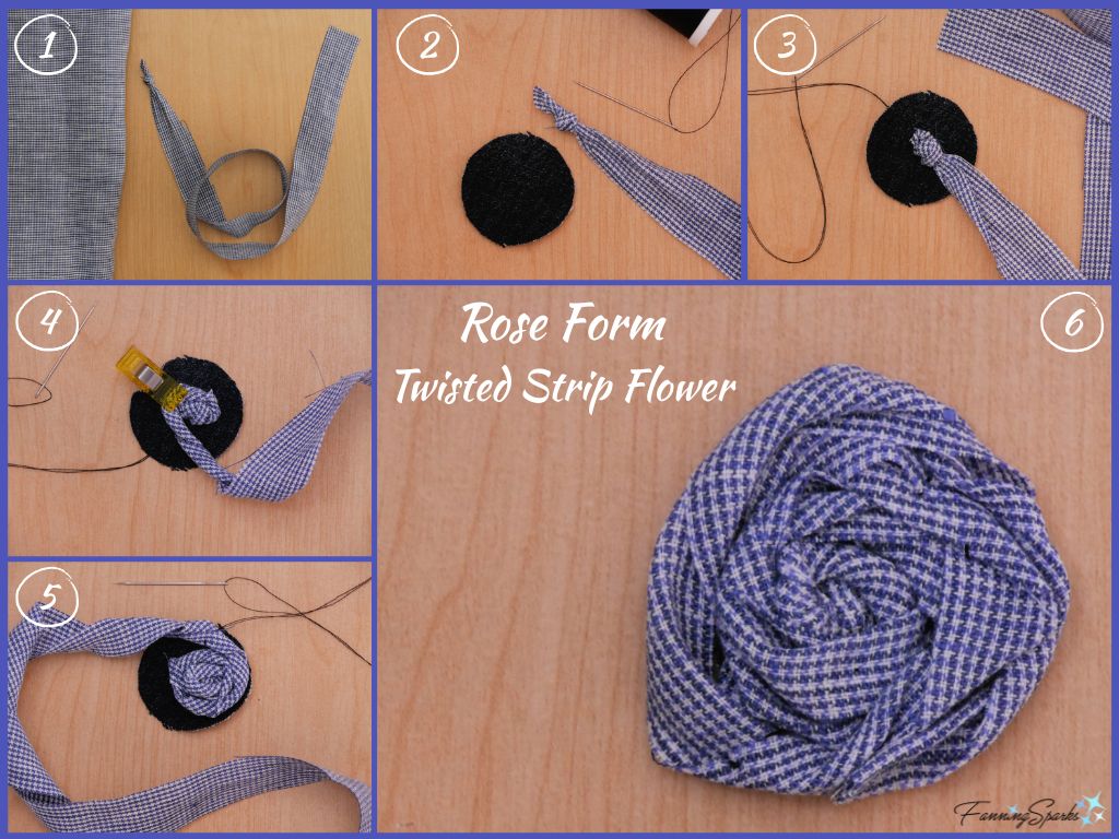 Steps to Make Rose Form Twisted Strip Flower   @FanningSparks