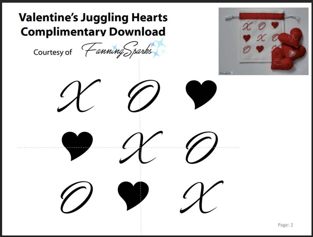 Valentines Juggling Hearts – Templates Page 2 - from Fanning Sparks – Feb 2021   @FanningSparks