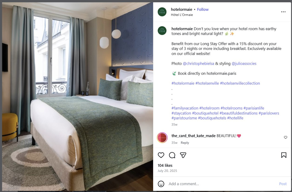 Bed Runner at Hotel LOrmaie - from Insta