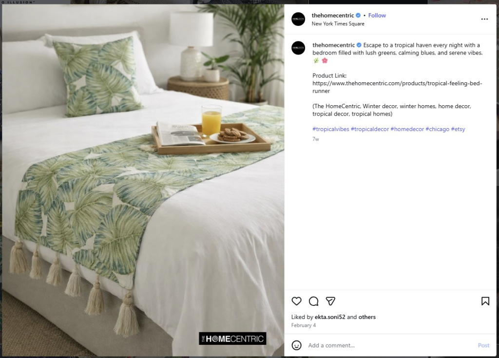 Bed Runner by The Home Centric - from Insta