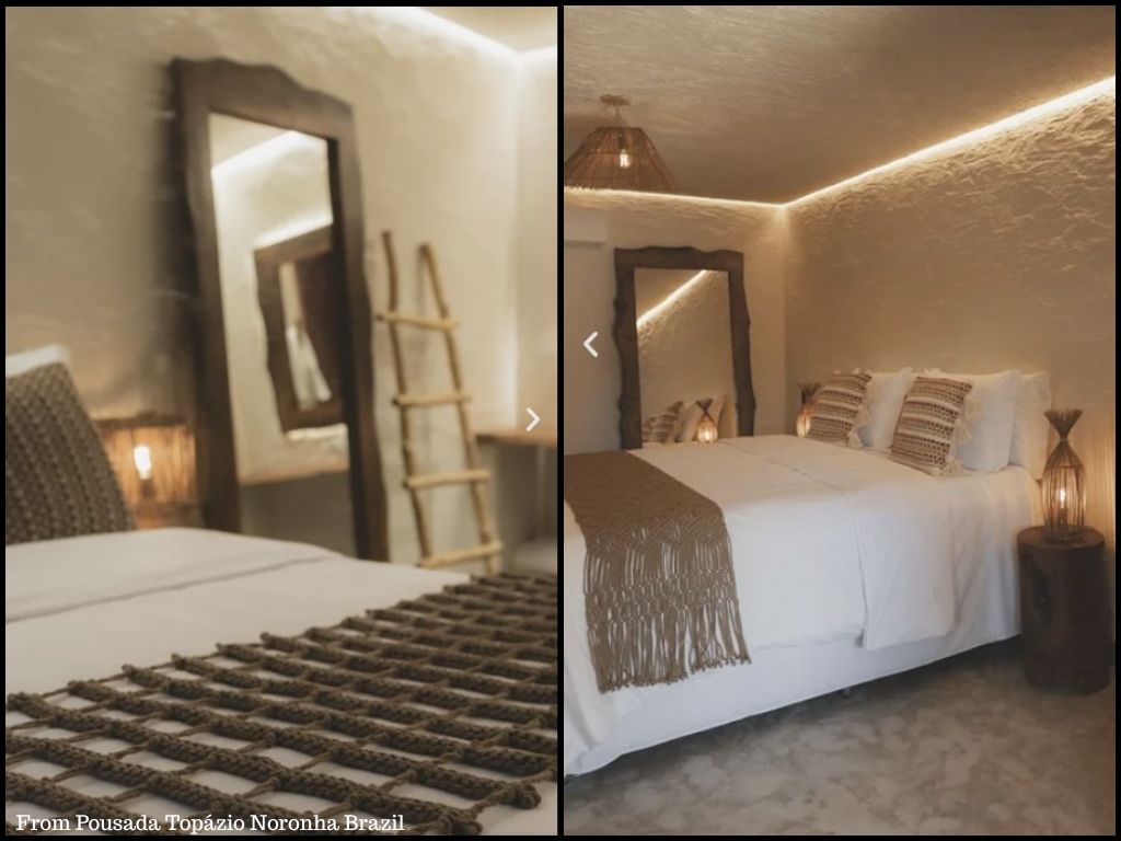 Bed Runners at Pousada Topázio in Noronha Brazil