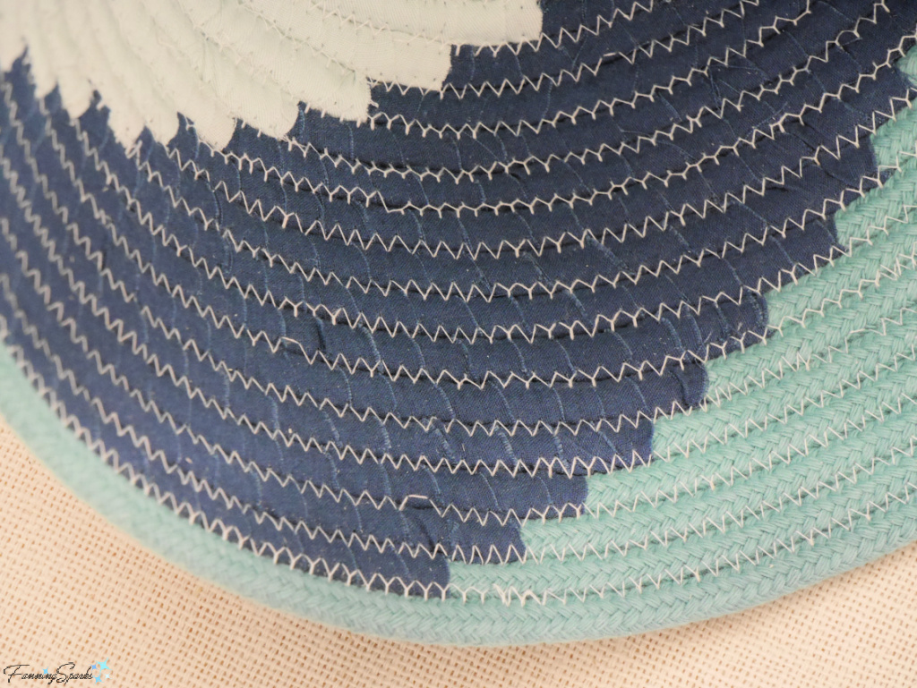 Flawed Stitches on Three-Color Swirl Coiled Rope Basket   @FanningSparks