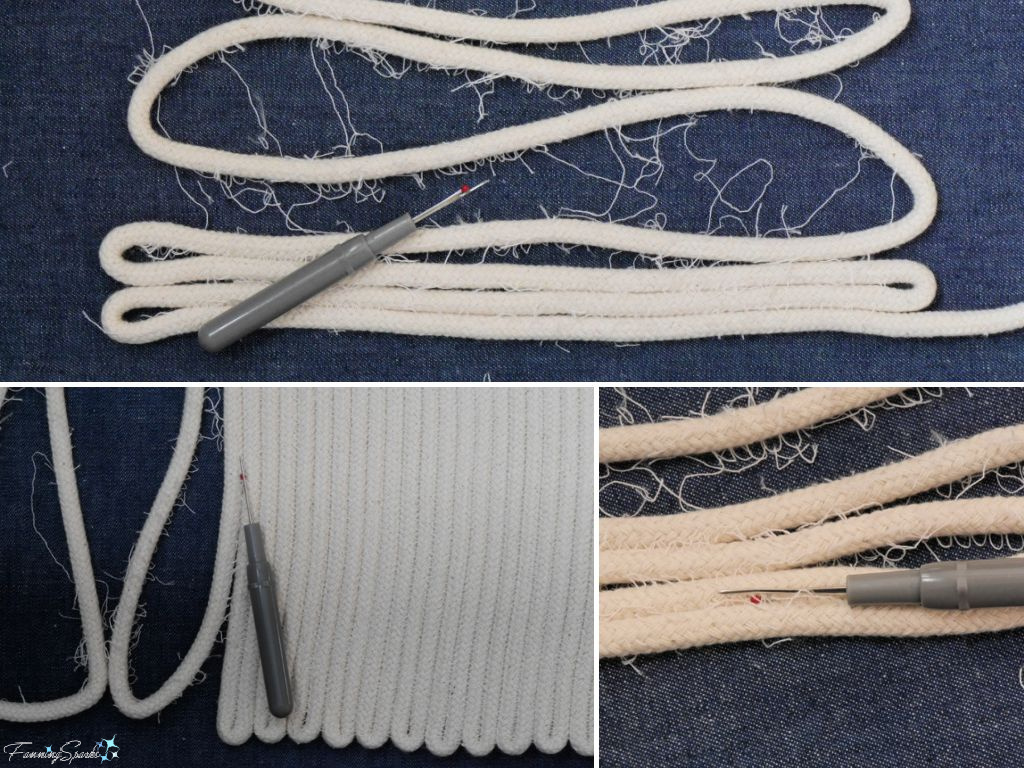 Removing Stitching from Coiled Rope   @FanningSparks