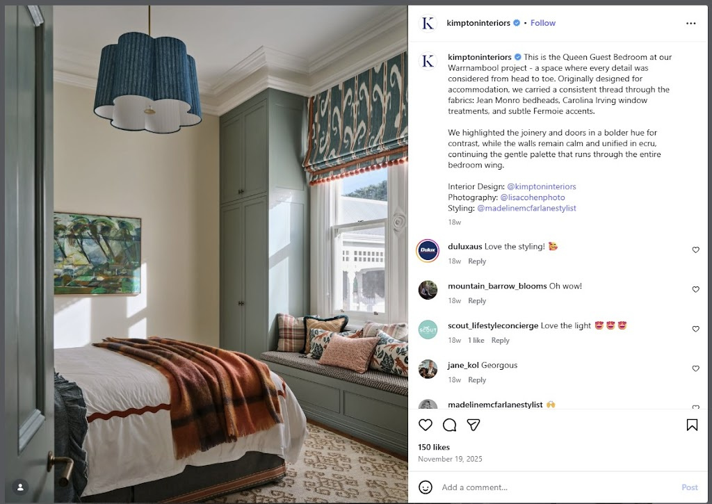 Throw at Foot of Bed by Kimpton Interiors - from Insta