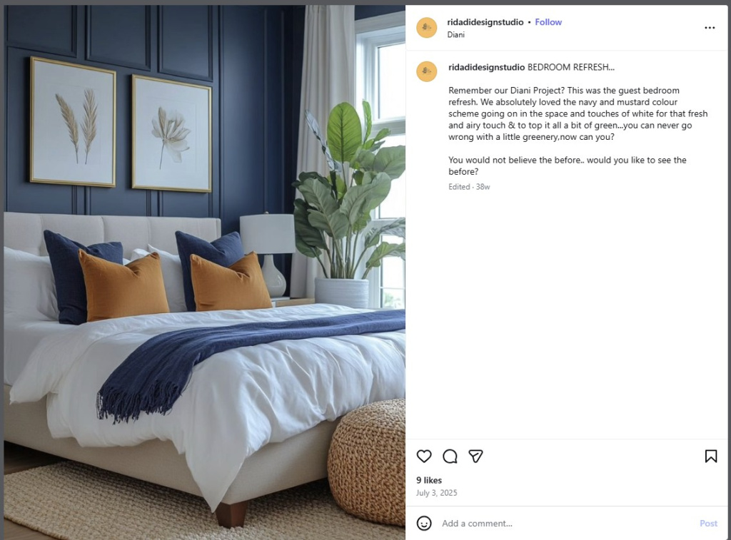 Throw at Foot of Bed by Ridadi Design Studio - from Insta