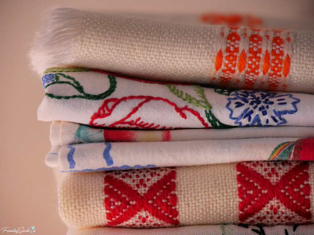 Vintage Linens including Huck Embroidery from Germany @FanningSparks